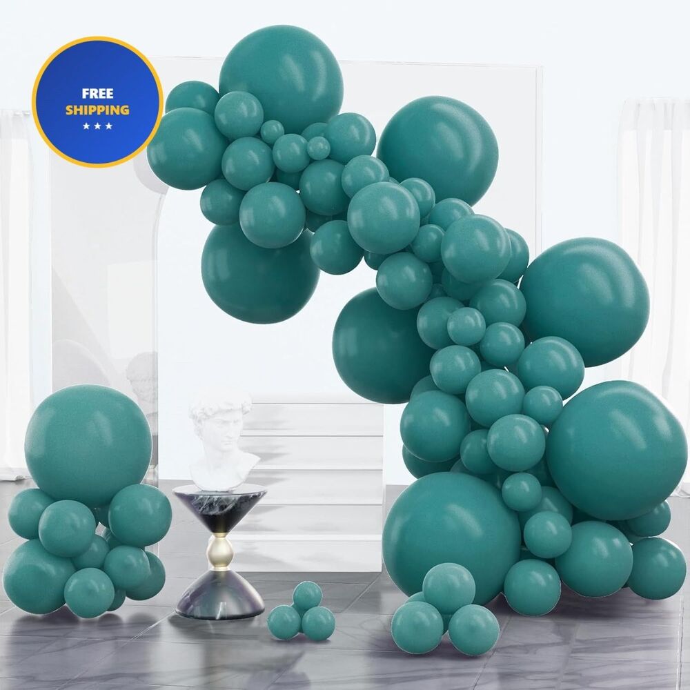 PartyWoo Slate Blue Balloons 100 pcs Different Sizes of 18 12 10 5 Inch Dusty